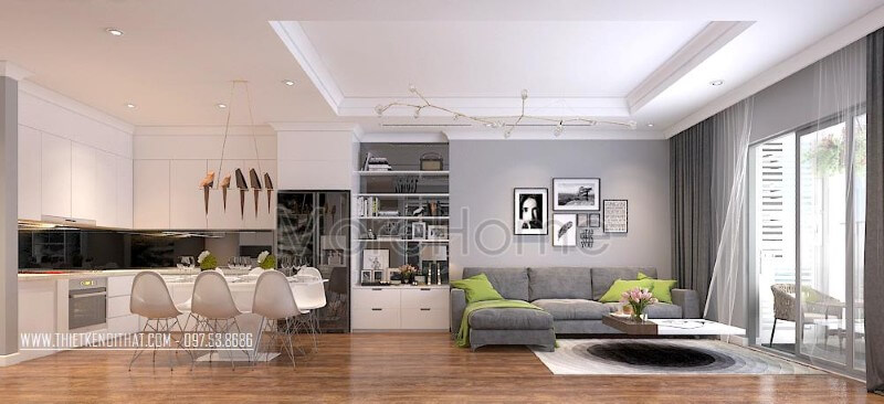Thiết kế nội thất phòng khách chung cư phong cách hiện đại Mẫu nội thất chung cư hiện đại