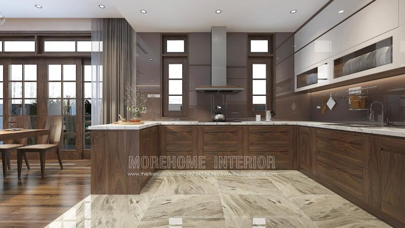 Luôn dẫn đầu mọi xu hướng, mẫu tủ bếp gỗ óc chó ấn tượng luôn là sản phẩm đồ gỗ nội thất được mọi khách hàng ưa chuộng và ưa thích nhất Thiết kế phòng bếp, tủ bếp đẹp