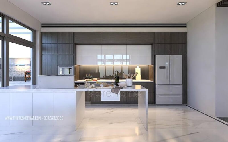 Sắp xếp nội thất phòng bếp hiện đại, đẹp, sang trọng cho nhà phố, biệt thự. Thiết kế phòng bếp, tủ bếp đẹp
