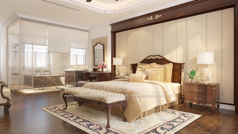 Giường ngủ chung cư gỗ tự nhiên Giường ngủ chung cư gỗ tự nhiên