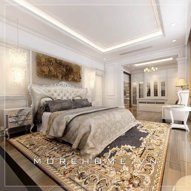 Giường ngủ chung cư gỗ tự nhiên Giường ngủ chung cư gỗ tự nhiên